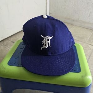 Essentials Fear Of God X New Era LA HAT 7 3/8 Size Blue Cap